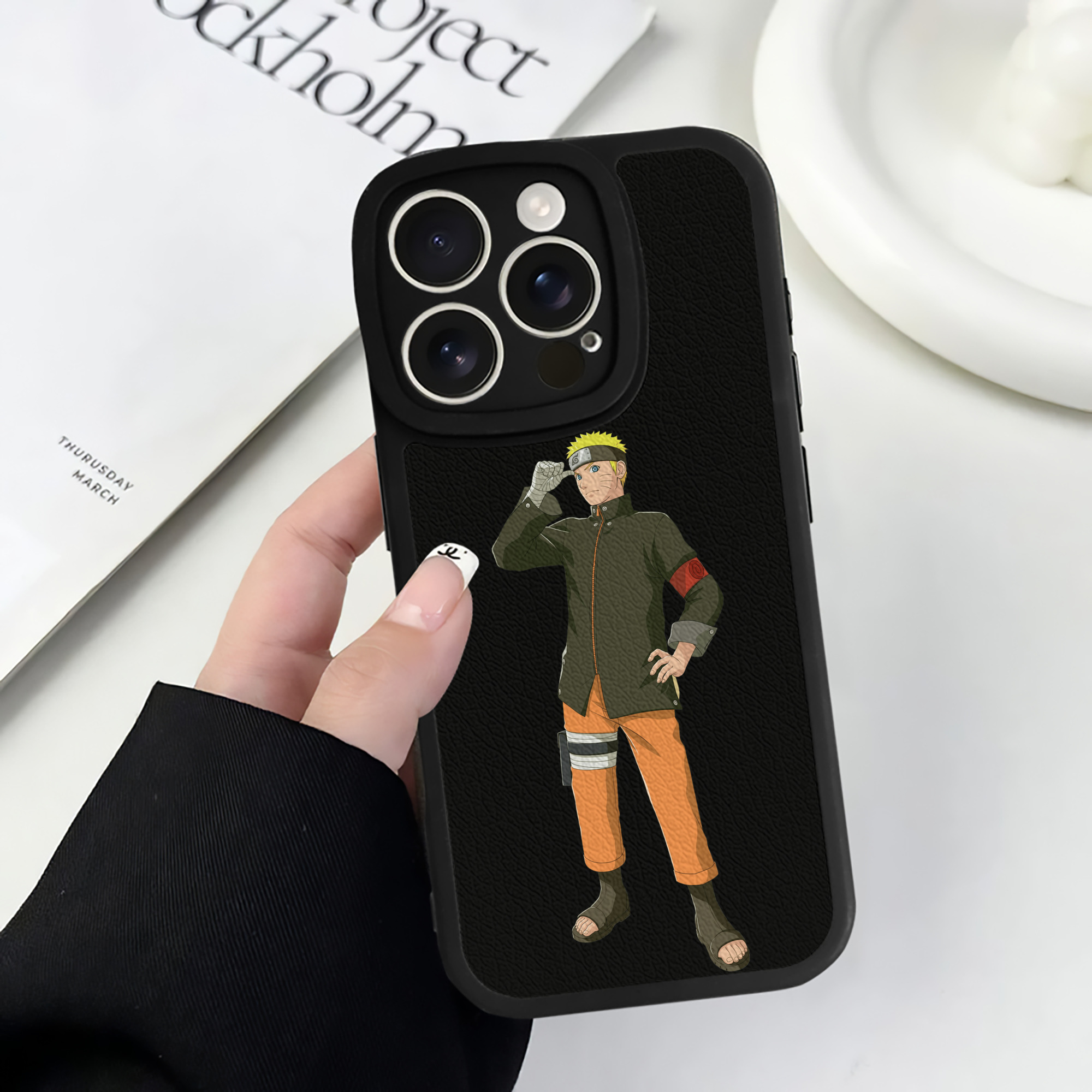 （画像用） NARUTO -ナルト- うずまき ナルト Uzumaki Naruto 【iPhone 16シリーズ対応】シリコンスマホケース（レザー調） 材質：シリコン